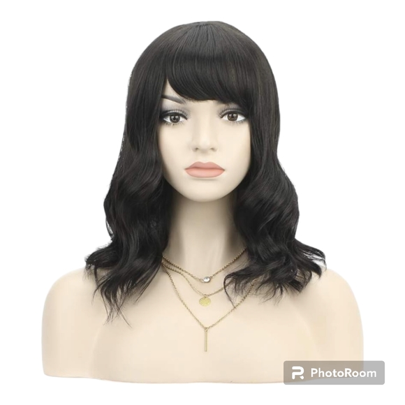 14" Curly Wig with Bangs - Picture 2 of 5